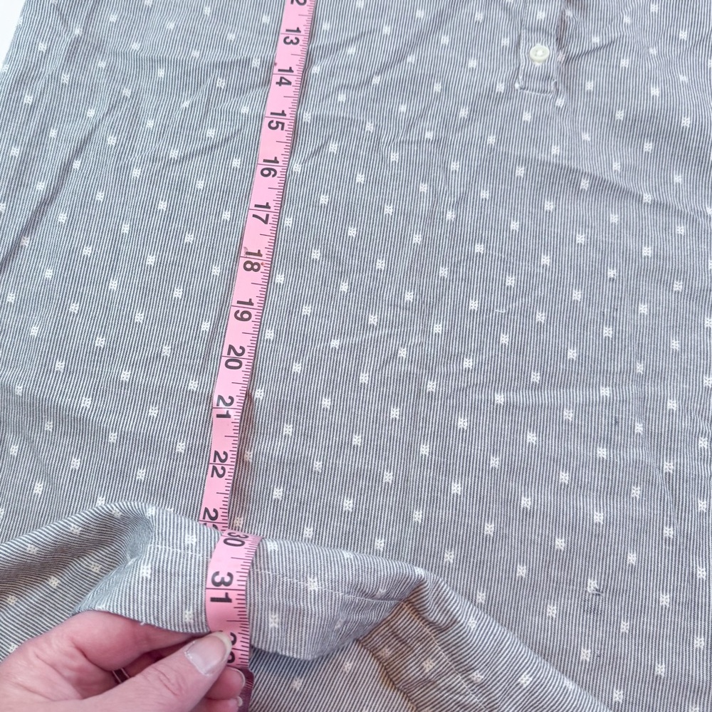 Old Navy Petite Gray Stripe Swiss Dot Flutter Sleeve Dress L Petite - Picture 8 of 10